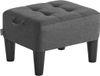 SONGMICS Repose-pieds, tabouret aspect lin, capacité de charge 150 kg | Rembourrage épais, pour salon, chambre, couloir, gris ardoise, Collection MACEO LOM502G01