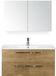 BES LED Seville Badmeubelset 100 cm - Natuur Eiken - Keramische Wastafel Wit Enjoy met Spiegelkast