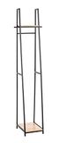HAKU Staande kapstok eiken, zwart, MDF, metaal - B 38 x H 166 x D 40 cm