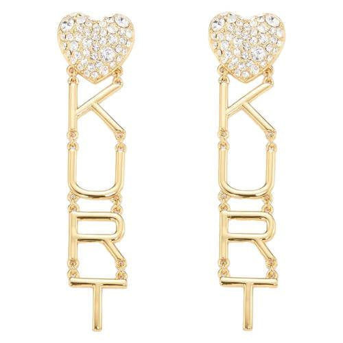 Kurt Geiger Kurt Heart Linears goudkleurig oorbellen