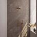 Brauer Copper Edition Thermostatische Regendoucheset Inbouw - Hoofddouche 20 cm - Gebogen Wandarm - Handdouche Staaf - Doucheslang - Wandaansluitbocht