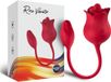 ARMONY - Rose Stimulateur Clitoris Vibrateur avec Queue 10 Modes Rouge