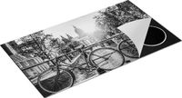 Chefcare Inductie Beschermer Amsterdamse Brug - Zwart Wit - 95x55 cm