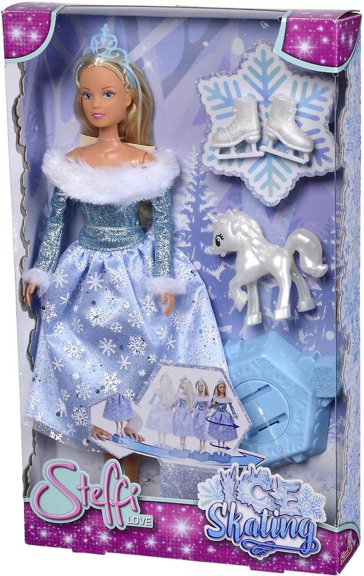 Simba - Steffi Love Skating Babypop - 3+ jaar - Blauw/Wit