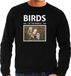 Bellatio Decorations Birds of the World Dieren foto sweater Kerkuil - zwart - heren - cadeau trui uilen liefhebber XL
