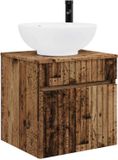 vidaXL Wandgemonteerde wastafelmeubel Oud hout 49 x 44,5 x 66,5 cm