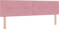 vidaXL LED Hoofdbord Roze 180 cm Fluweel
