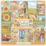 Stamperia Sunflower Art 8x8 Inch Paper Pack (10 Sheets, 190gsm, Scrapbooking, Adults)