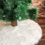 Deggodech Kerstboomrok van pluche, 90 cm, wit