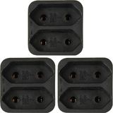 Benson Stopcontact splitter - 3x - duo - zwart