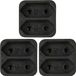 Benson Stopcontact splitter - 3x - duo - zwart