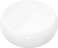 vidaXL - Wastafel - rond - 40x15 cm - keramiek - wit
