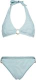 Brunotti Hollymai-Jacquard Bikini Set Aqua Grey Dames Halter Bikini Set Maat 42
