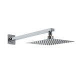 Hudson Reed Pommeau de douche carré - Douche de pluie - Bras mural - 20 cm