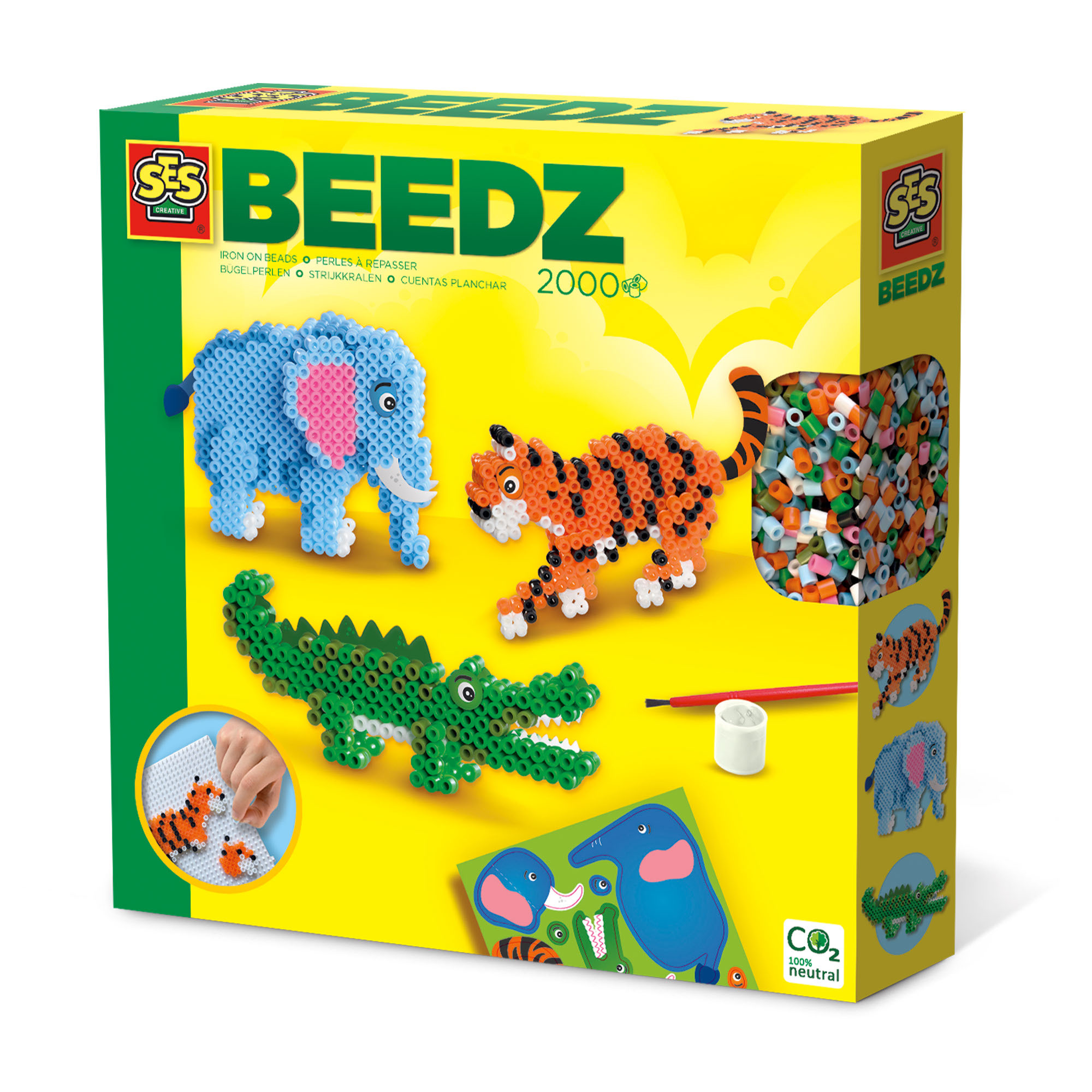 SES Creative Beedz Strijkkralen - Safari dieren