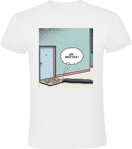 Duizendpoot moet voeten vegen Heren T-shirt - Wit - Maat M