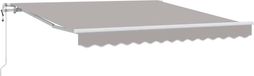 vidaXL Parasol rétractable, gris clair, 300 x 250 cm, tissu et aluminium