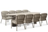 Santika Furniture Santika Miyora/Weave 300x120 cm dining tuinset 9-delig