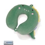 Petex Nekkussen, reiskussen met traagschuim voor kinderen, 29 x 28 cm, draak