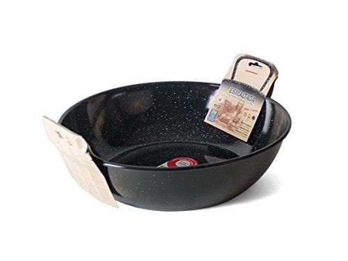 Garcima La Ideal Geëmailleerde Stalen Diepe Pan - 30 cm - Zwart