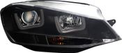Set AutoStyle Set Koplampen 'Dual U' incl. DRL passend voor Volkswagen Golf VII 2012-2017 - Zwart