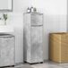 Maison Exclusive - Armoire de salle de bain, couleur béton, gris, 30,5 x 30 x 101 cm, en panneau de fibres de bois