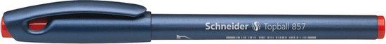Schneider Schrijfwaren Schneider Topball 857 Rollerball Pen, Fijn (0,6 mm), Rood, 10 Stuks