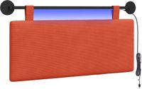 vidaXL - Hangend hoofdbord - Rood-oranje - Corduroy - stof