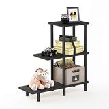Furinno Turn-N-Tube 3-Tier Sofa Side Table Tall Industrial Espresso/Black
