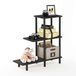 Furinno Turn-N-Tube 3-Tier Sofa Side Table Tall Industrial Espresso/Black