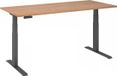 hjh OFFICE PRO Bureau XDKB Electr. in hoogte verstelbaar 180 x 80 Noten - Grafiet
