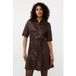 Esqualo Robe Cuir Vegan Chocolat Taille : 36 | Robes en cuir Outlet | Femme | Marron
