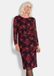 Goldner Mesh-jurk Printjurk met bloemenmotief