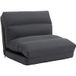 Pangivo Chauffeuse de sol pliante convertible en lit dossier inclinable aspect lin gris foncé
