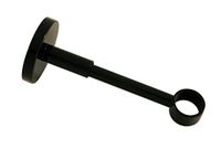 Gardinia 31028 Steun met metalen montageplaat voor gordijnroedes, voor 1 stang, gesloten, inclusief alle montage-onderdelen, Chicago-collectie, diameter: 20 mm, zwart