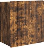vidaXL Wandkast Gerookt eiken 59 x 31 x 64 cm Bewerkt hout