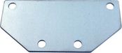 Tom Bevestigingsplaatje Voor Reflector Zilver 9,5 X 4,5 Cm