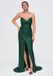 LARICA Jurk - Strapless - Rits - Effen Groen M