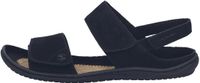 Josef Seibel Caitlyn 04 Platte sandalen Vrouwen Zwart Leer Klittenband Schoenmaat 41