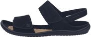 Josef Seibel Caitlyn 04 Platte sandalen Vrouwen Zwart Leer Klittenband Schoenmaat 41