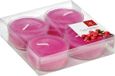Trend Candles Maxi geurtheelichtjes/waxinelichtjes - 4x - cranberry geur - 8 branduren