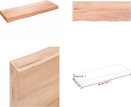 vidaXL Wandschap Eikenhout Bruin 80x30 cm
