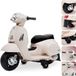 Sun Baby Vespa Elektrische Kinderscooter, kindermotorfiets 18-36 maanden 2,5 km/u Rijtijd 45 minuten (Ecru)