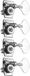 Grover 142C4 Vintage Bass Machine Heads, 4-in-Line, Chrome