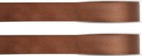 Merkloos Satijnen lint - 2x - bruin - 1 cm x 25 meter