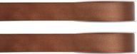 Merkloos Satijnen lint - 2x - bruin - 1 cm x 25 meter