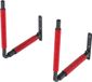 QLS BOX1 ROUGE 1 Paire Support Mural Pour Coffre de Toit Noir Métal 57 cm Support 4895