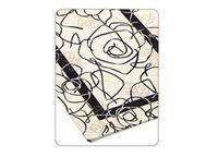 BIANCHERIAWEB Velours tapijt, 140 x 195 cm, antislip, model Camelia by Suardi, zwart