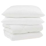 VidaXL Winter dekbed met kussen 3 st Wit Microvezel