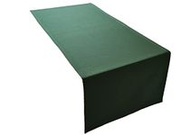 Lemos Home Tafelloper, tafellinnen van 100% katoen, kleur en maten naar keuze (tafelloper - 45 x 120 cm, olijfgroen)